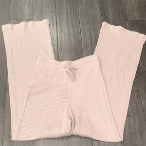Zara Cozy Ribbed Knit lounge flare Pants